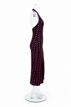 Ungaro Fever midi dress pink "fall in love" hearts
