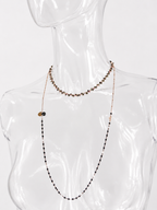 Necklace unique piece semi-precious stone crystals