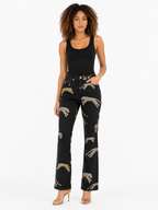 Roberto Cavalli FW 2002 denim black cheetahs jeans