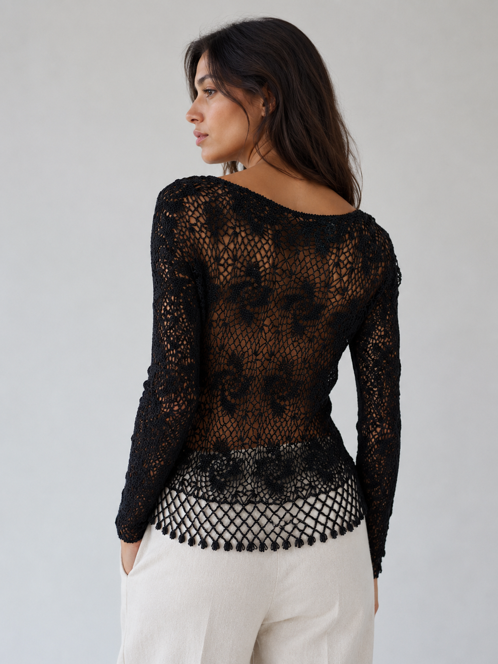 Moschino mini black beads knitwear vintage