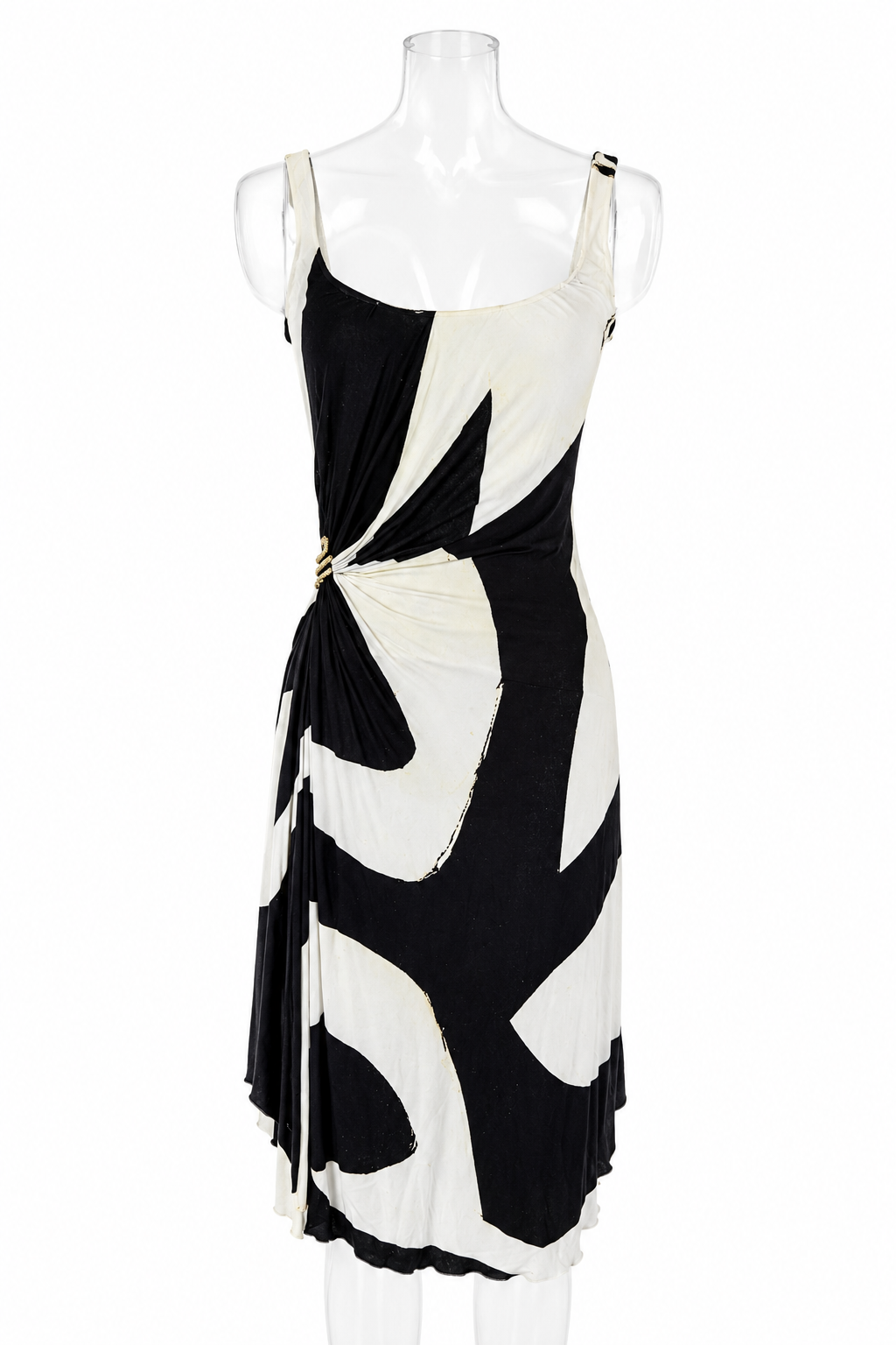 Roberto Cavalli SS 2007 knee-length dress bare leg snake