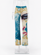 Roberto Cavalli SS 2001 Runway "Elizabeth Taylor" eye jeans pants