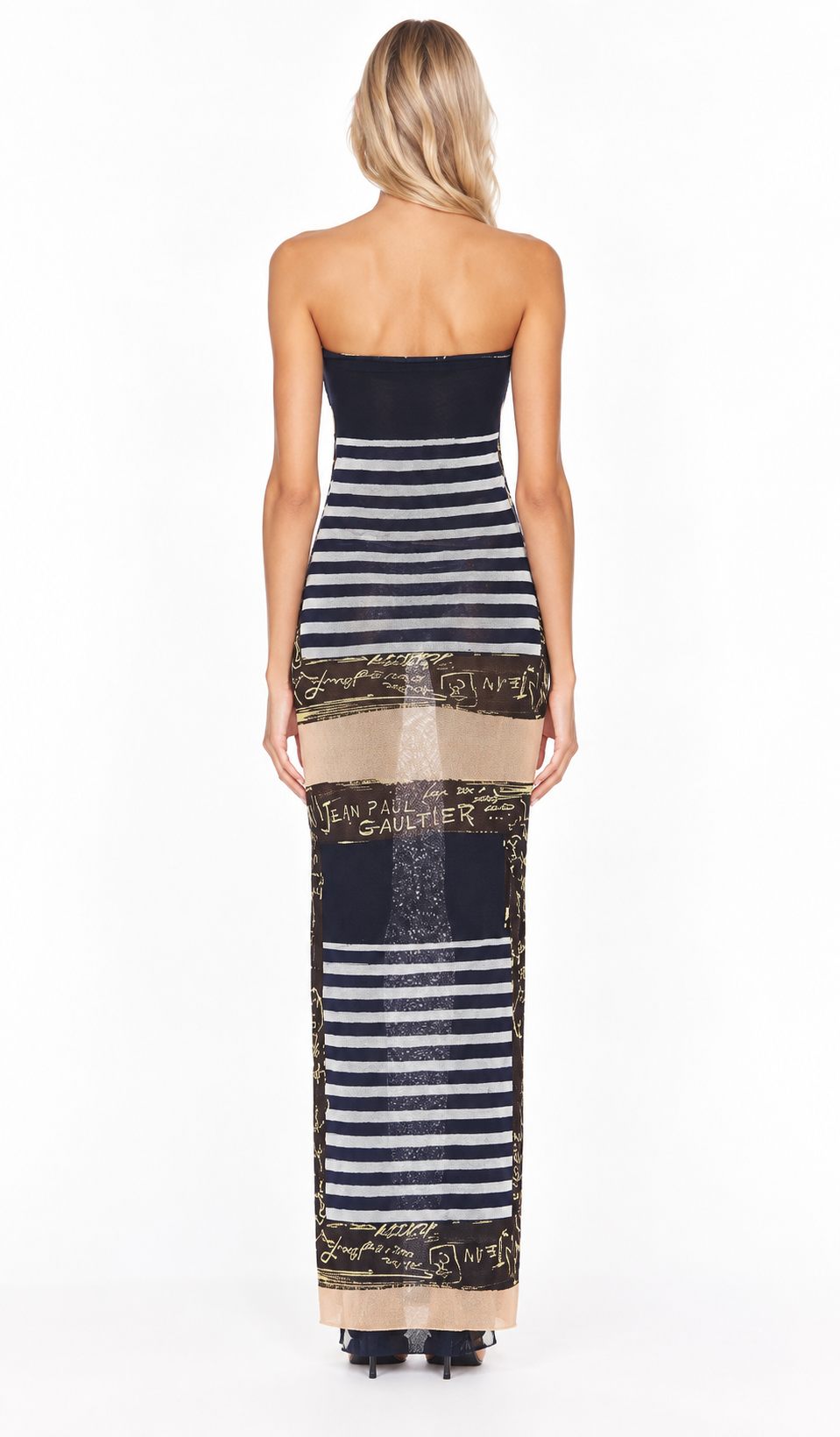 Jean Paul Gaultier maxi dress SS 2001 graffiti print