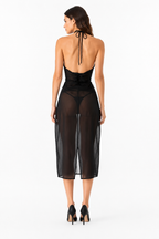 Alberta Ferretti silk black dress
