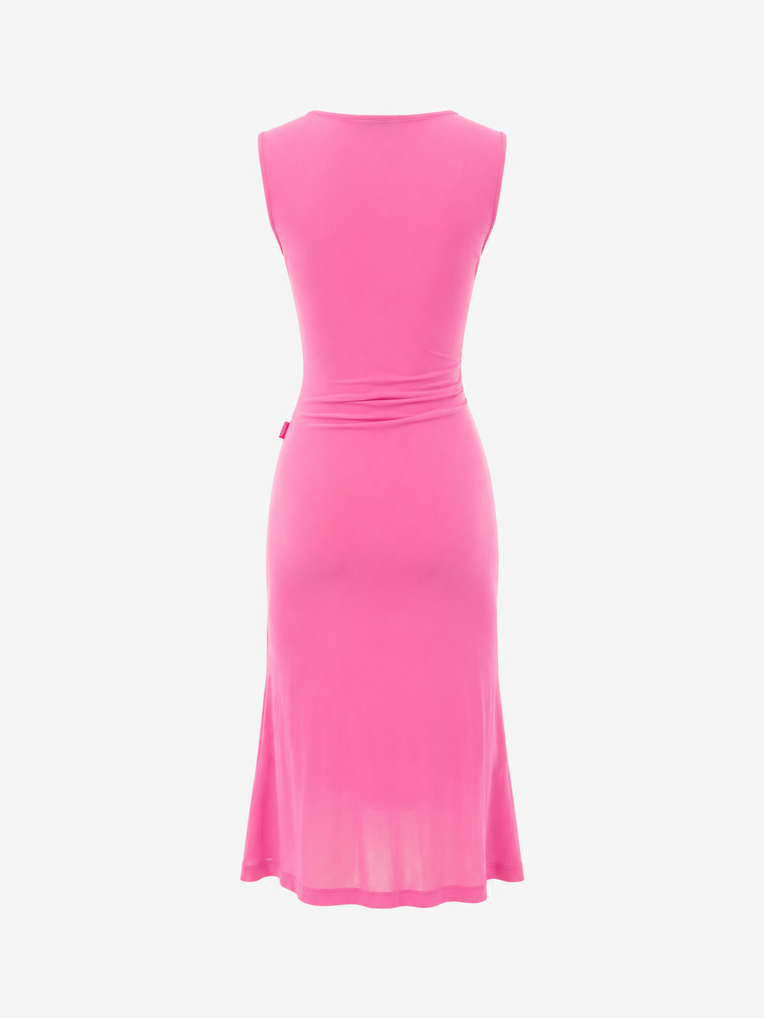 Moschino 90s pink Barbie dress mesh sheer silver rings