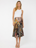 Roberto Cavalli Fw 2002 Runway patchwork pattern silk skirt