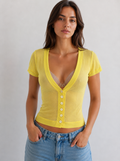 Plein Sud yellow top 2000s