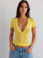 Plein Sud yellow top 2000s
