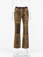 Roberto Cavalli FW 2003 Gold chains leopard pants jeans