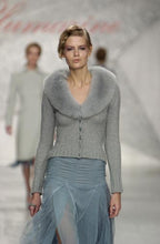 Blumarine FW 2003 cardigan wool fur collar