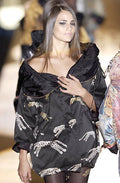 Roberto Cavalli FW 2002 Runway print black jeans