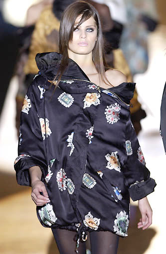 Jewel button top Roberto Cavalli FW 2002