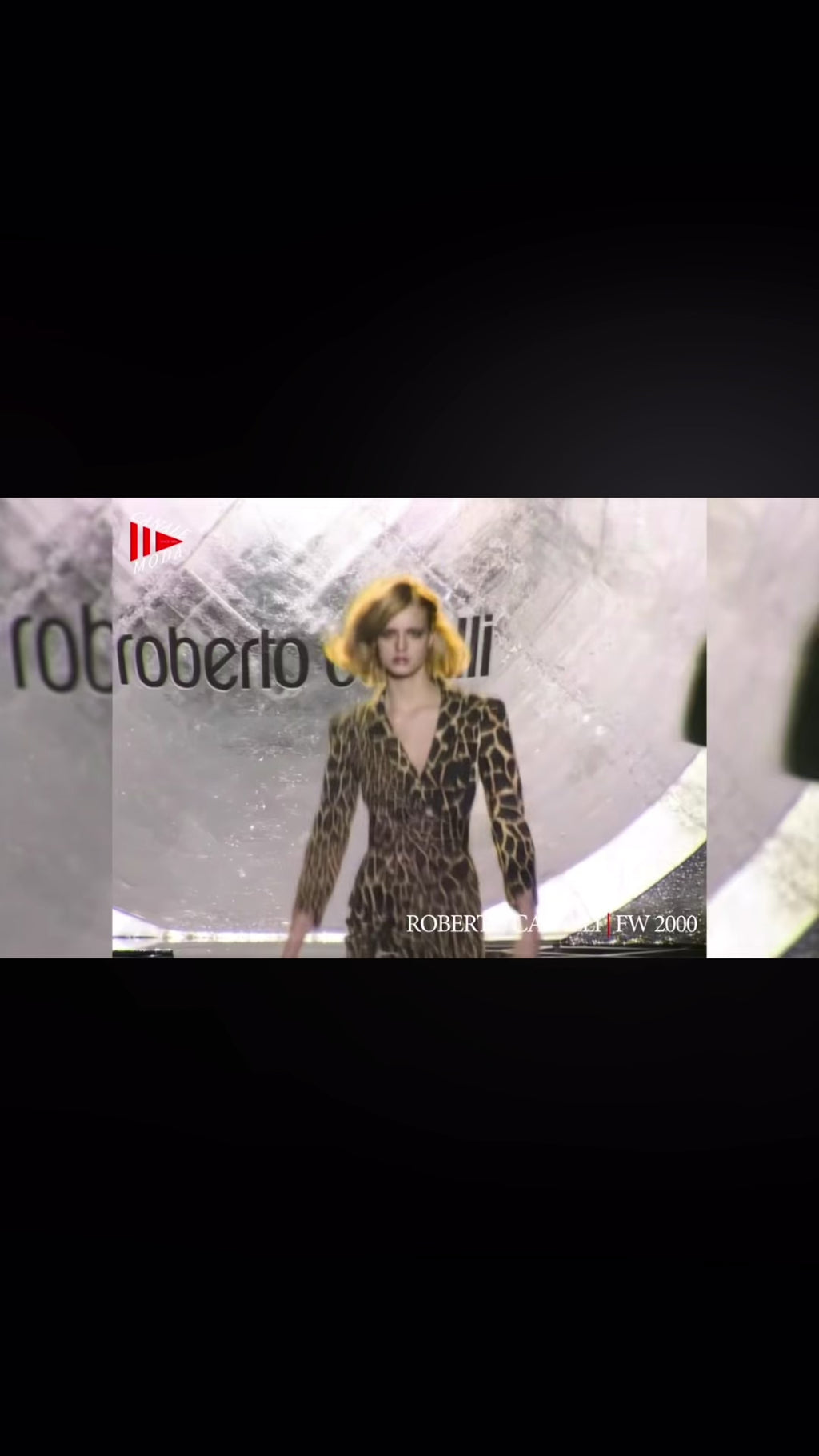 Roberto Cavalli FW 2000 Runway giraffe set