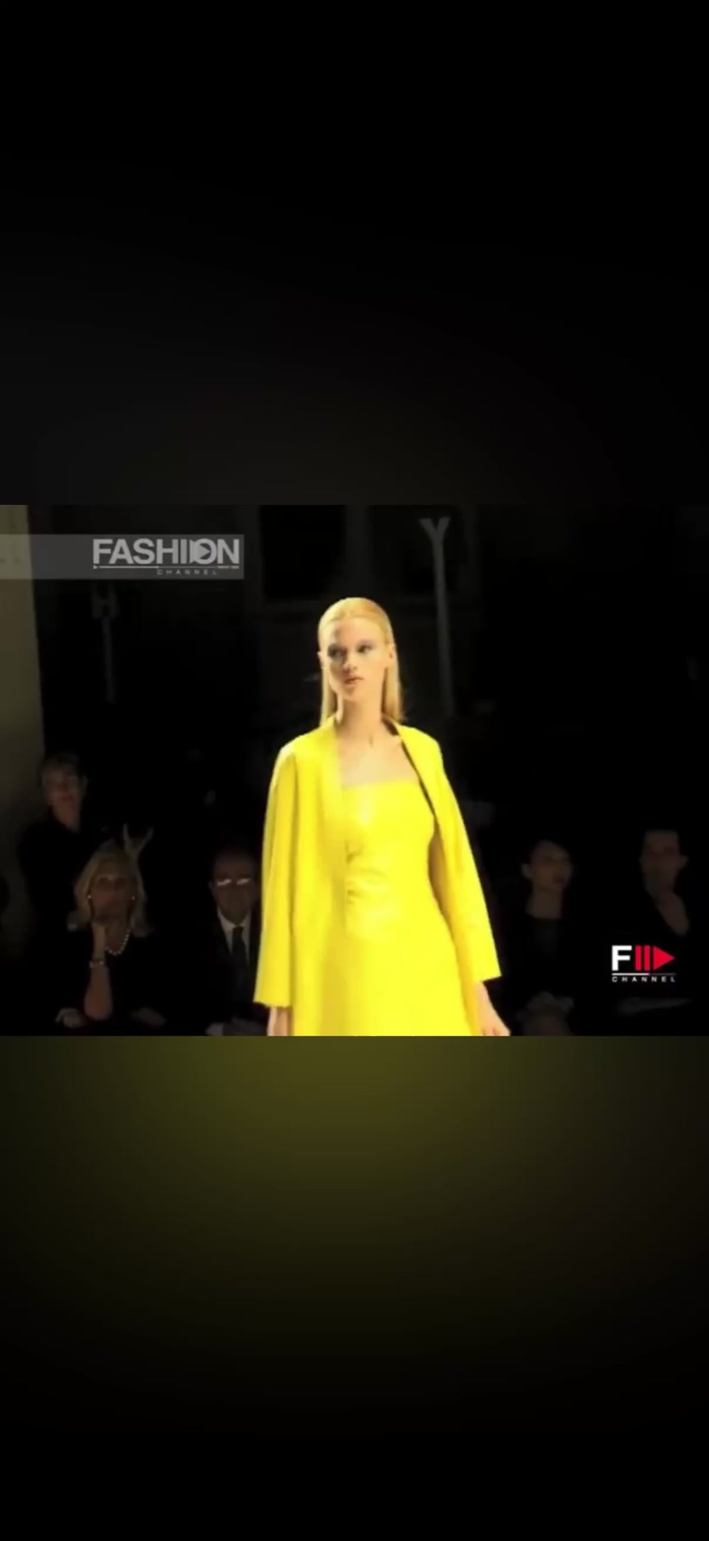 Rare Genny SS 1998 Runway yellow leather mini dress