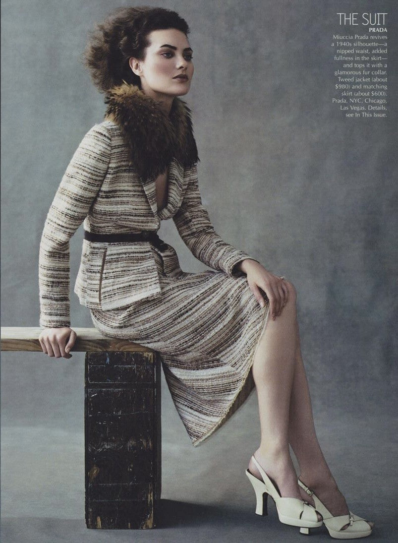 Rare Prada Runway full look FW 2000 wool tailleur set
