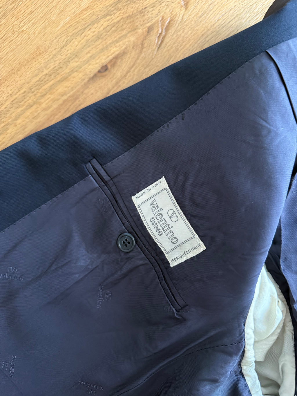 Valentino oversize blue wool blazer 90s