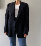 Valentino oversize blue wool blazer 90s