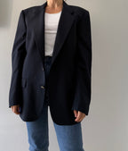 Valentino oversize blue wool blazer 90s