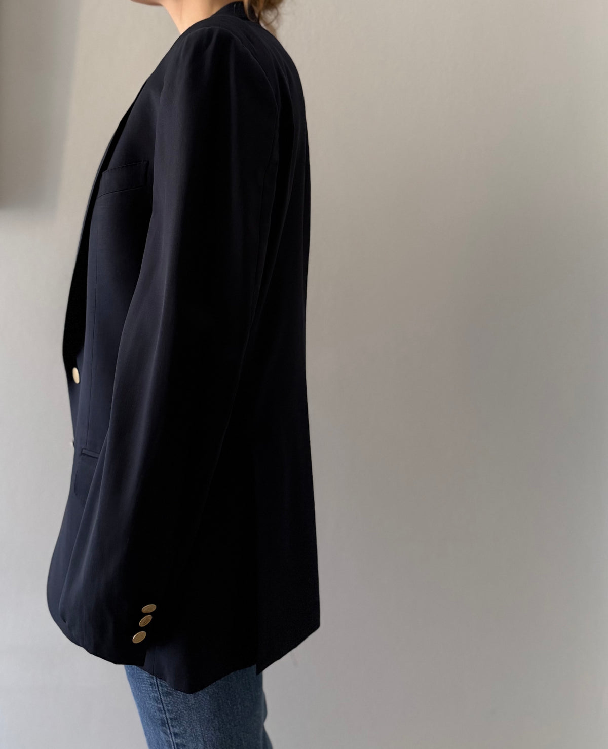 Valentino oversize blue wool blazer 90s