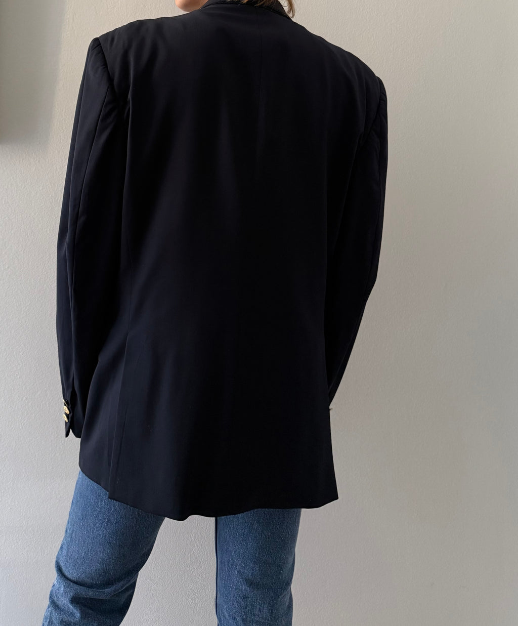 Valentino oversize blue wool blazer 90s