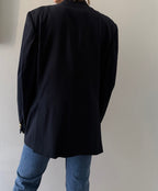 Valentino oversize blue wool blazer 90s