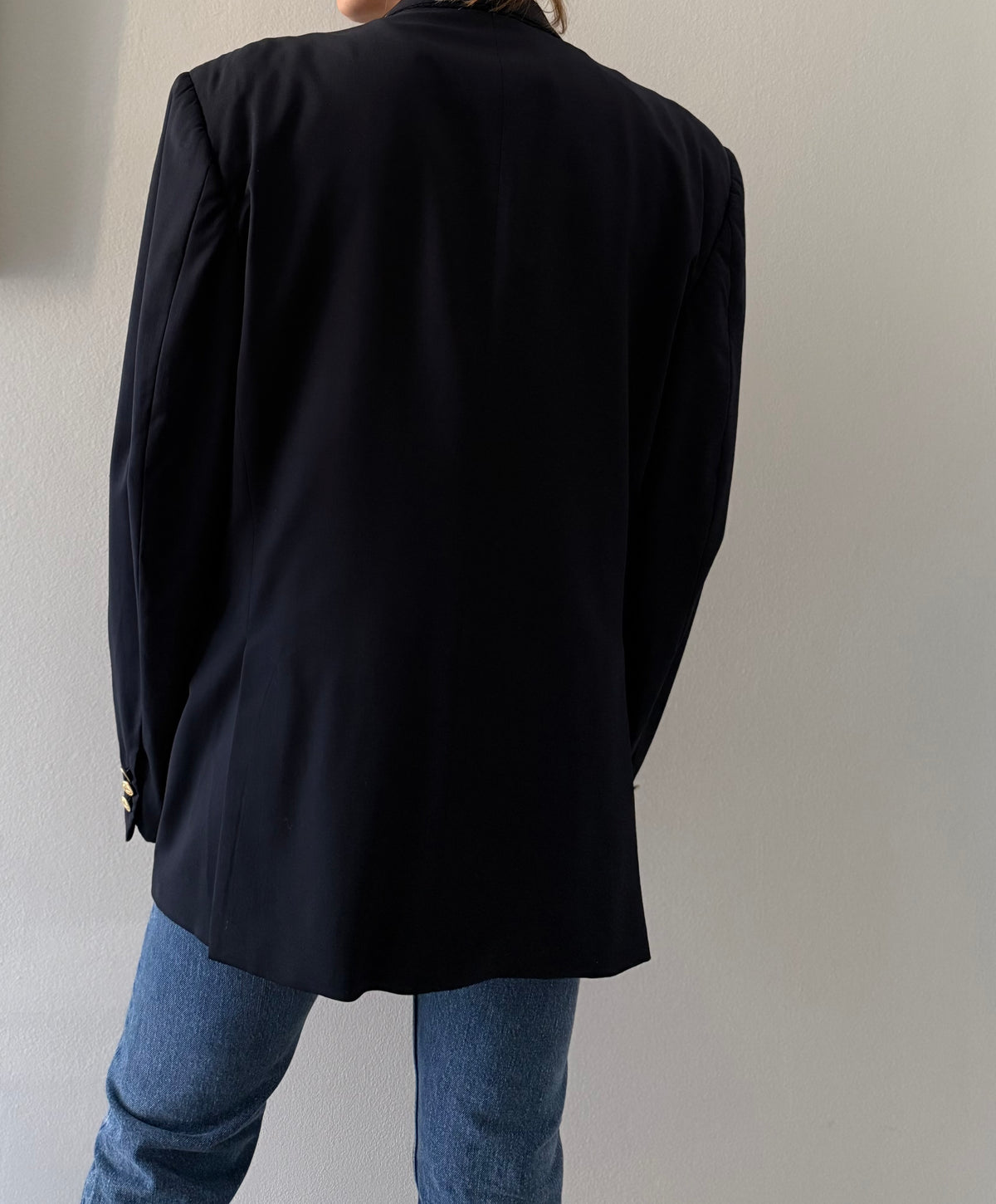 Valentino oversize blue wool blazer 90s