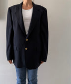 Valentino oversize blue wool blazer 90s